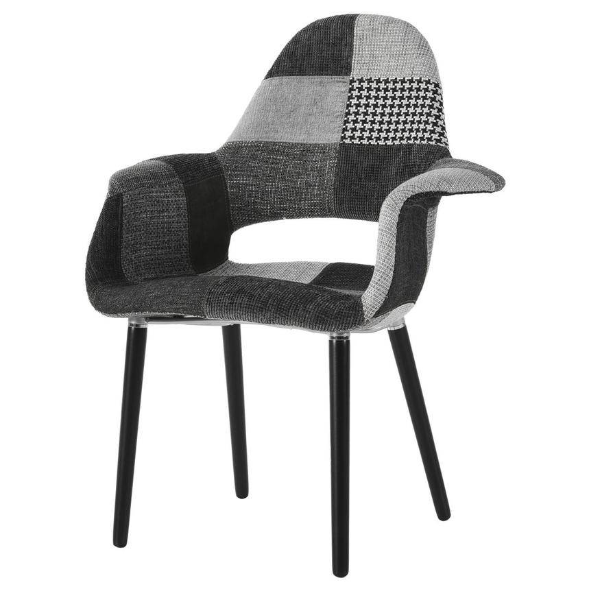 Patchwork Gray Accent Chair  main image, 1 of 7 images.