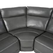 Benz Gray Leather Power Reclining Sectional with 4PCS/2PWR  alternate image, 5 of 10 images.