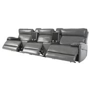 Benz Gray Home Theater Leather Seating with 5PCS/3PWR  alternate image, 3 of 13 images.