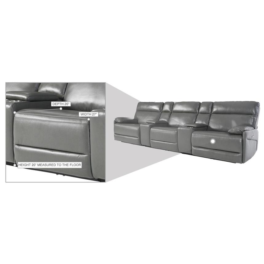 Benz Gray Home Theater Leather Seating with 5PCS/3PWR  alternate image, 13 of 13 images.