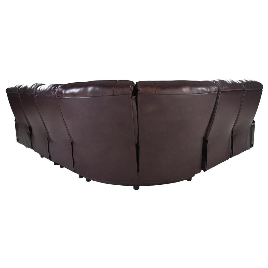 Gio Brown Leather Power Reclining Sectional with 6PCS/3PWR  alternate image, 4 of 16 images.