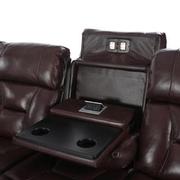 Gio Brown Leather Power Reclining Sectional with 6PCS/3PWR  alternate image, 11 of 16 images.
