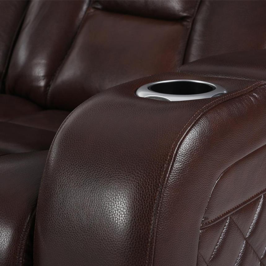 Gio Brown Leather Power Reclining Sectional with 6PCS/3PWR alternate image, 9 of 16 images.