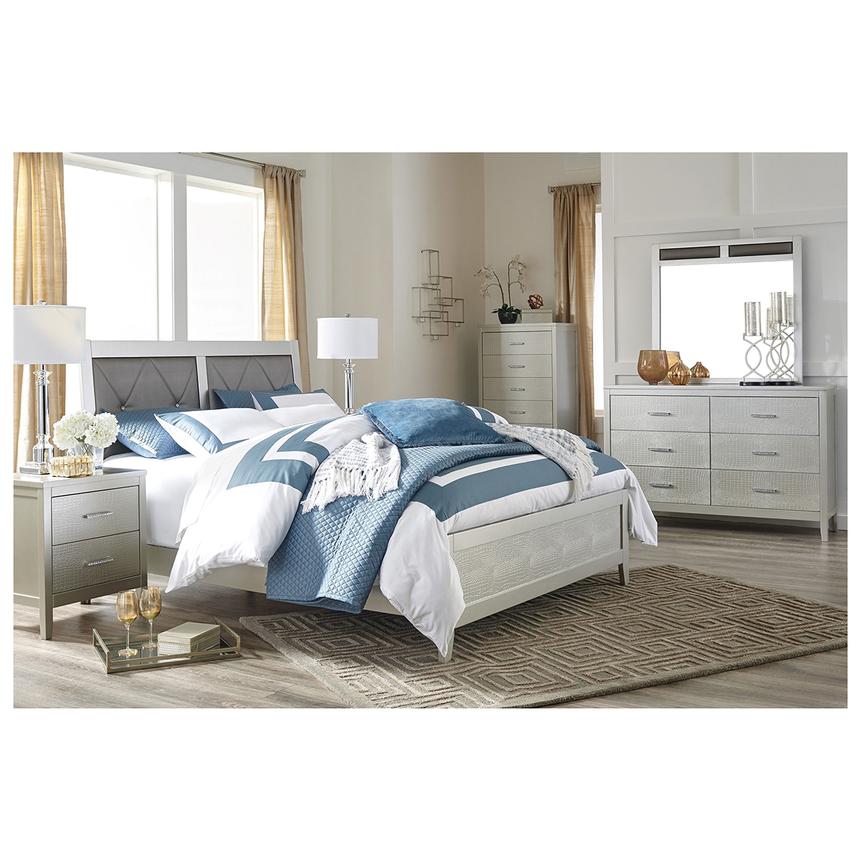 Olivia Twin Bed w/Chest & Nightstand  alternate image, 2 of 5 images.