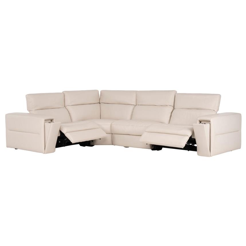 Trevor Leather Corner Sofa with 4PCS/2PWR  alternate image, 3 of 11 images.