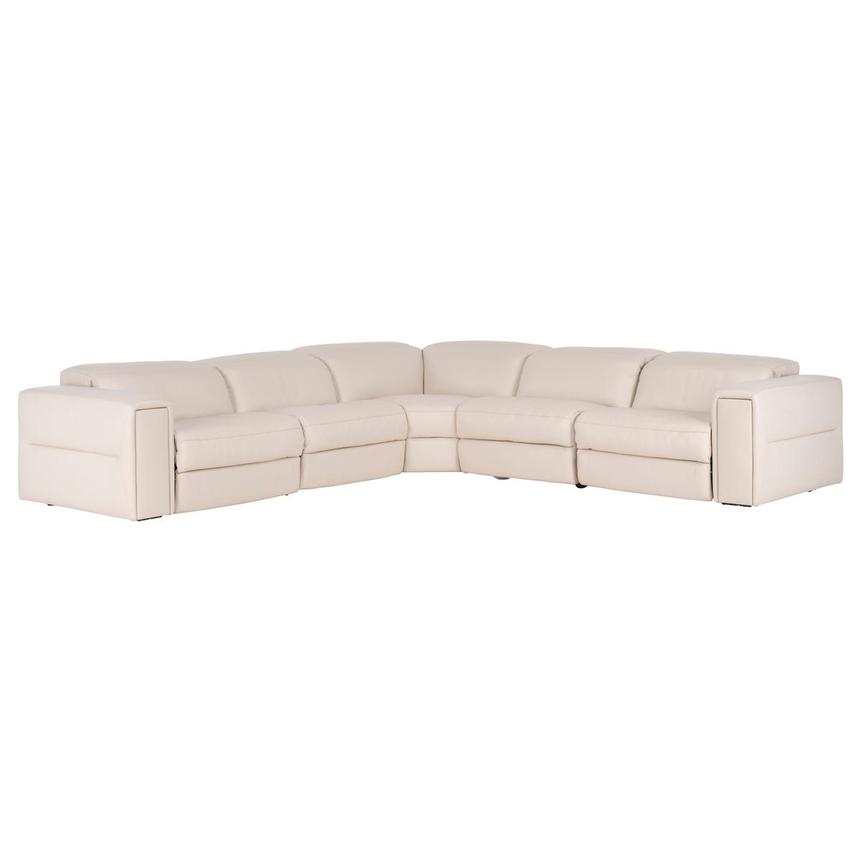 Trevor Leather Corner Sofa with 5PCS/2PWR  main image, 1 of 10 images.