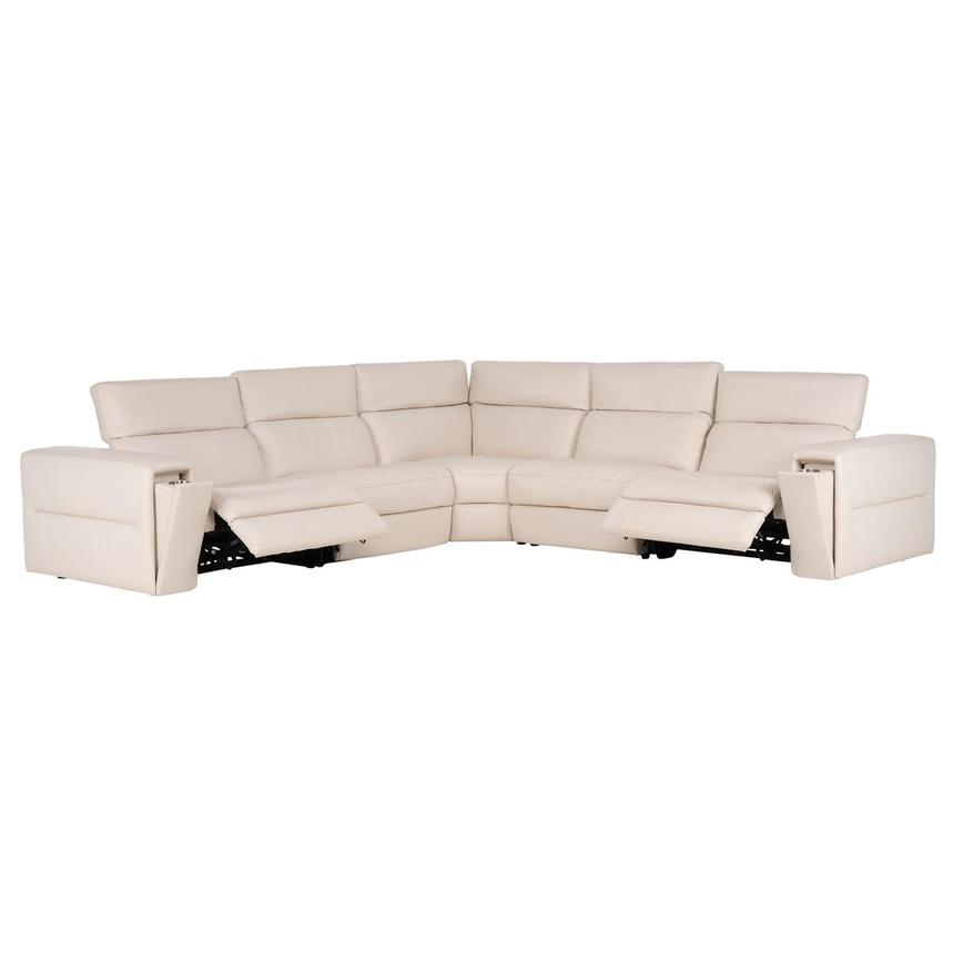 Trevor Leather Corner Sofa with 5PCS/2PWR  alternate image, 3 of 11 images.