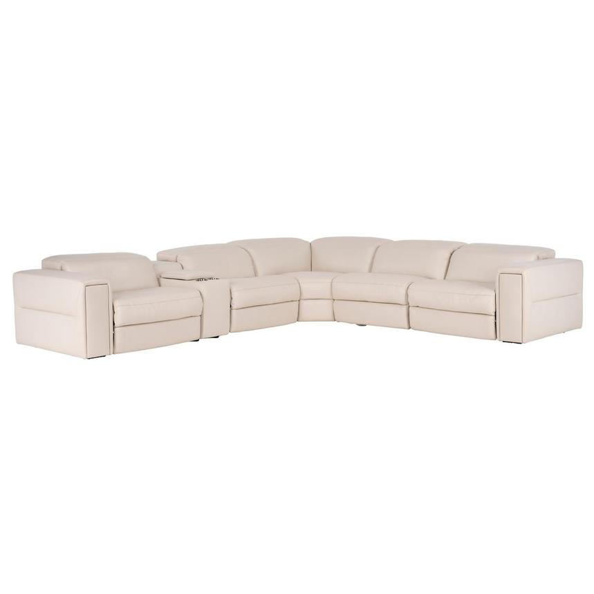 Trevor Leather Corner Sofa with 6PCS/2PWR  main image, 1 of 11 images.