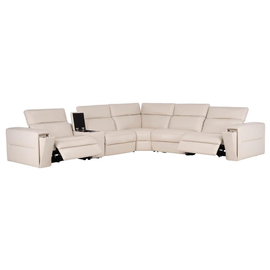 Trevor Leather Corner Sofa with 6PCS/2PWR  alternate image, 3 of 12 images.