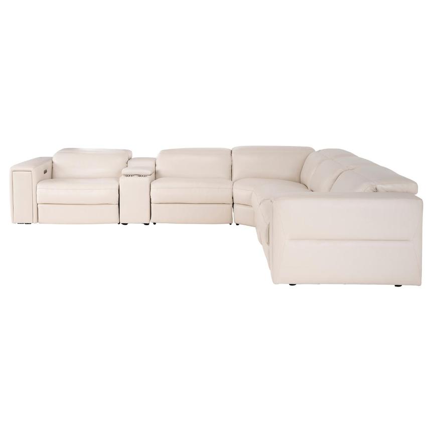 Trevor Leather Corner Sofa with 6PCS/3PWR alternate image, 4 of 12 images.