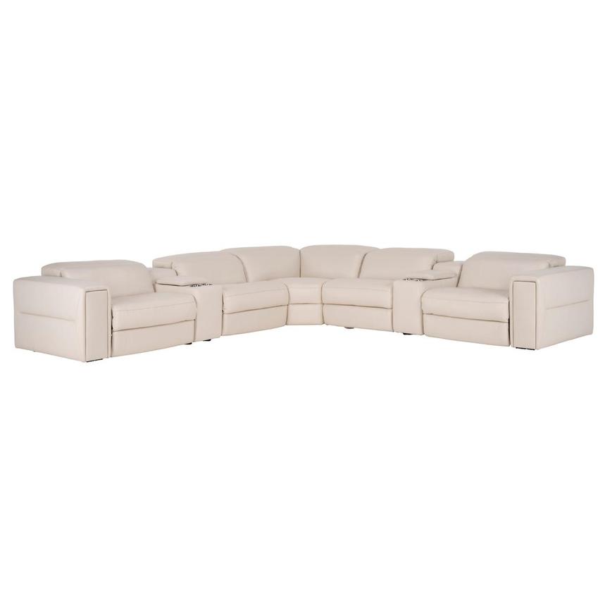 Trevor Leather Corner Sofa with 7PCS/3PWR | El Dorado Furniture