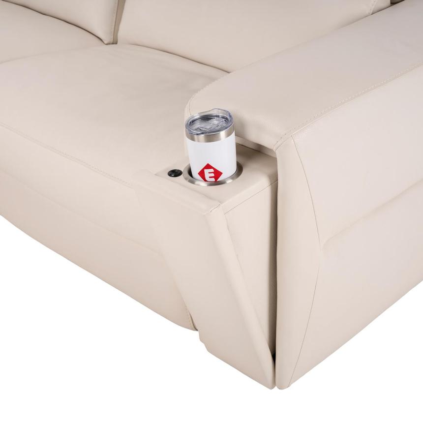 Trevor Leather Corner Sofa with 7PCS/3PWR alternate image, 9 of 13 images.