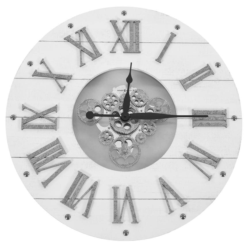 Vasque White Wall Clock | El Dorado Furniture