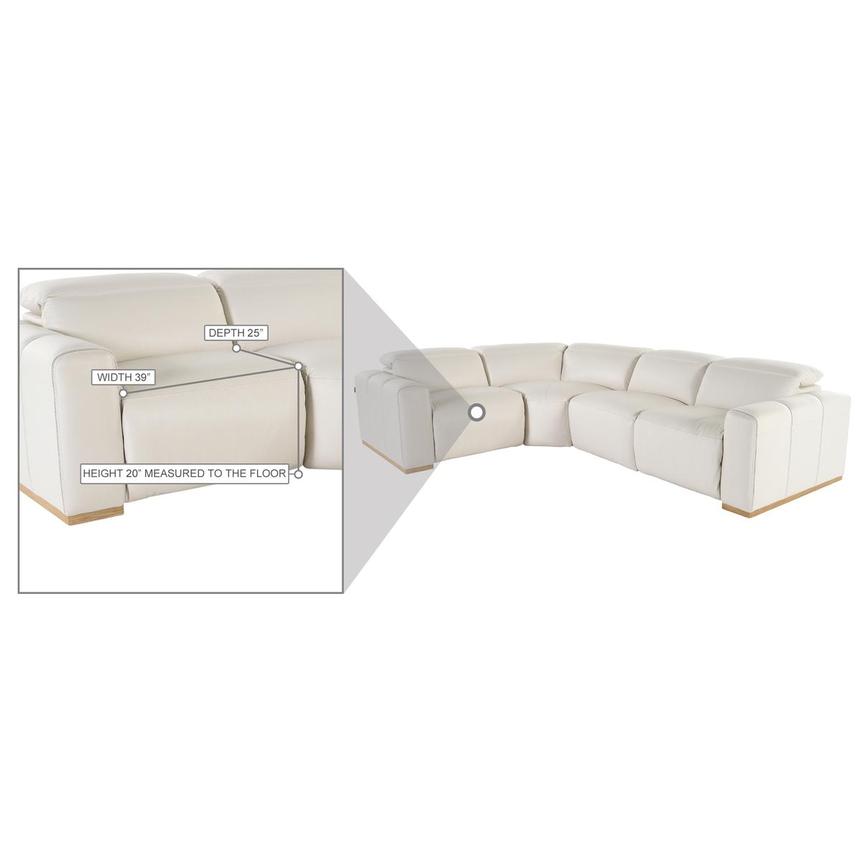 Galak Leather Power Reclining Sectional with 4PCS/2PWR alternate image, 6 of 6 images.