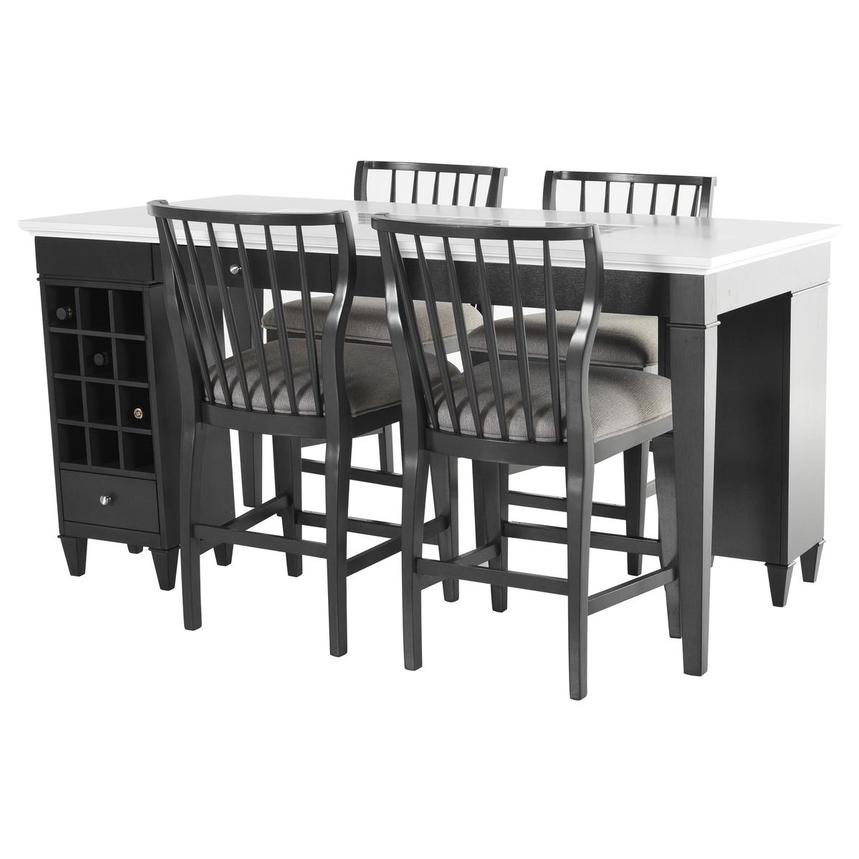 Janelle Black 5-Piece Counter Dining Set  main image, 1 of 14 images.