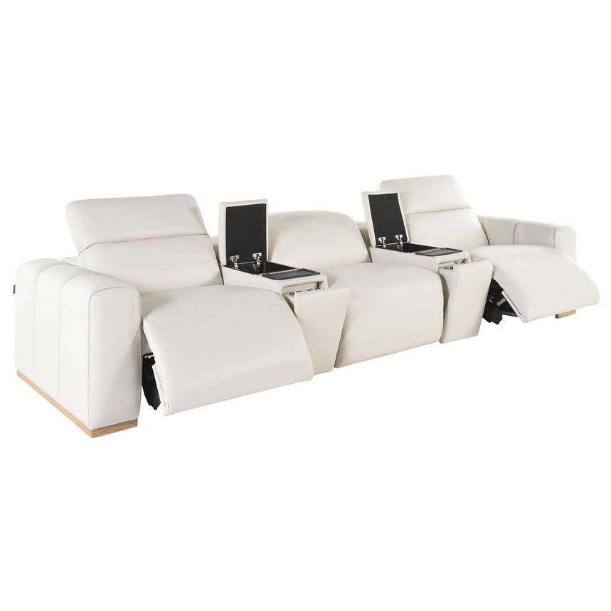 Galak Home Theater Leather Seating with 5PCS/2PWR  alternate image, 3 of 9 images.