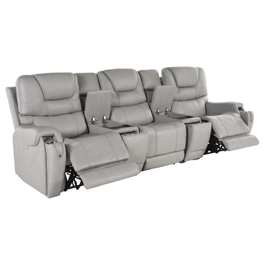 Capriccio Gray Home Theater Seating with 5PCS/2PWR  alternate image, 3 of 14 images.