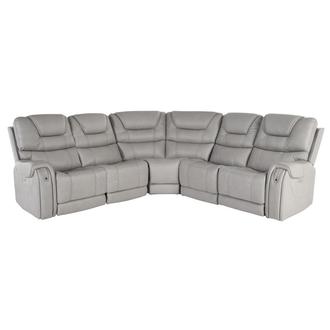 Capriccio Gray Power Reclining Sectional with 5PCS/2PWR