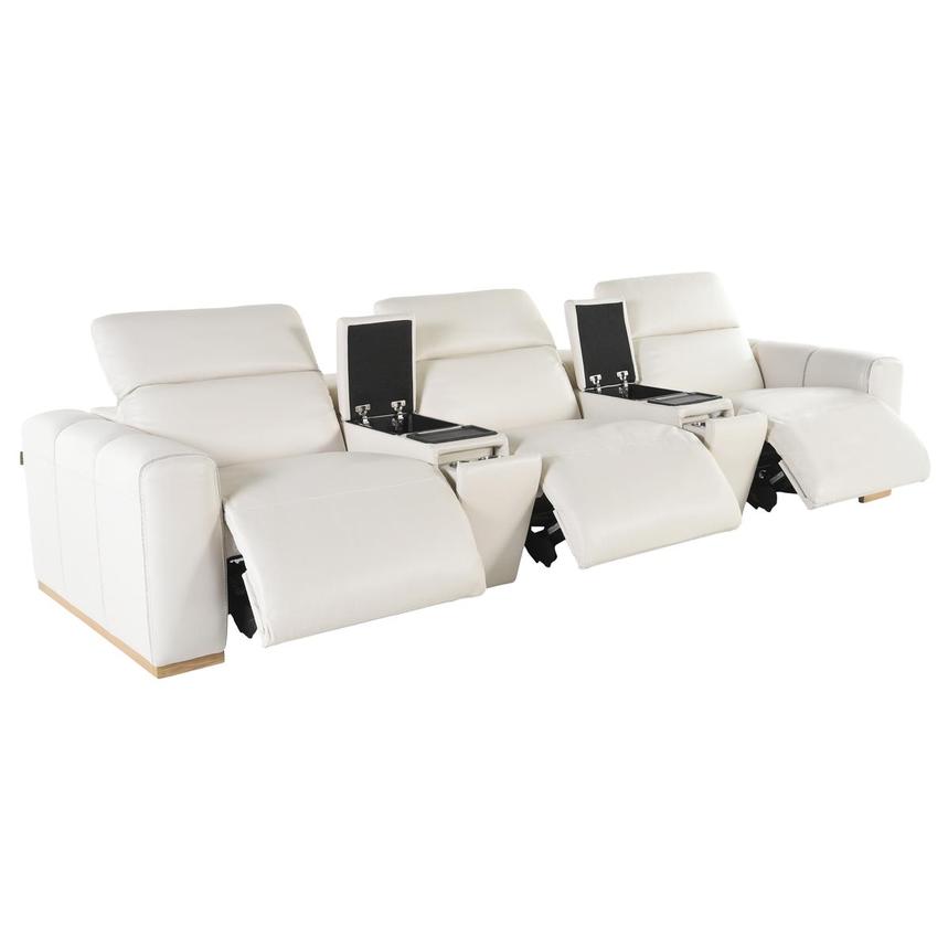 Galak Home Theater Leather Seating with 5PCS/3PWR  alternate image, 3 of 9 images.