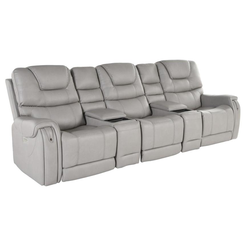 Capriccio Gray Home Theater Seating with 5PCS/3PWR  alternate image, 2 of 14 images.