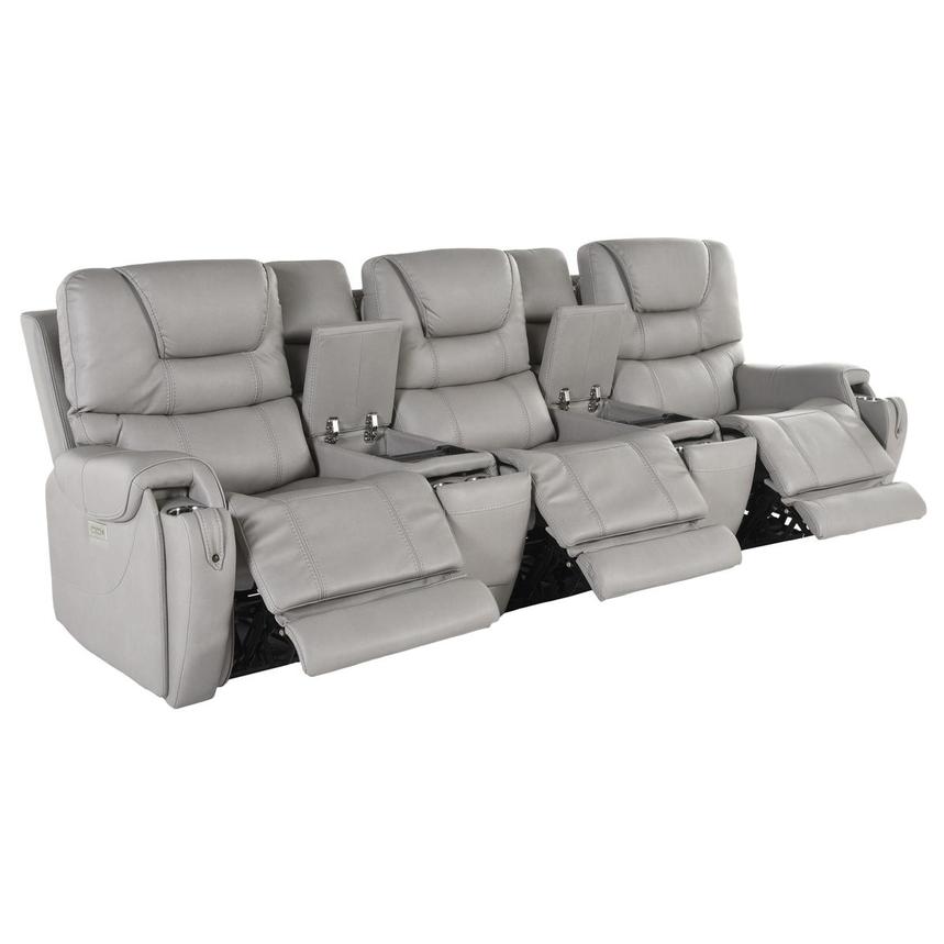 Capriccio Gray Home Theater Seating with 5PCS/3PWR  alternate image, 3 of 14 images.
