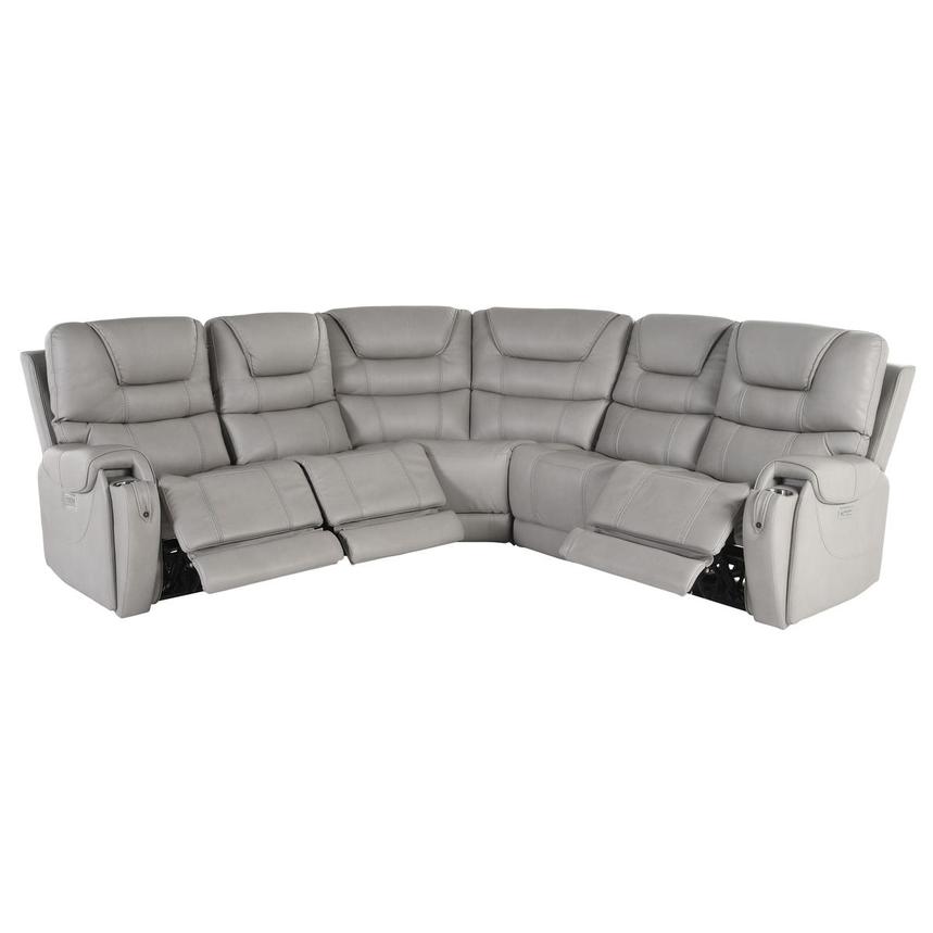 Capriccio Gray Power Reclining Sectional with 5PCS/3PWR  alternate image, 2 of 10 images.