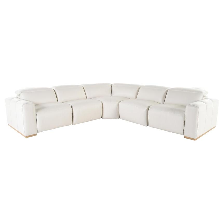 Galak Leather Power Reclining Sectional with 5PCS/2PWR main image, 1 of 6 images.