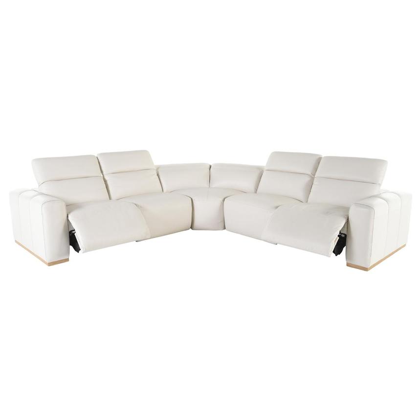 Galak Leather Power Reclining Sectional with 5PCS/2PWR  alternate image, 3 of 6 images.