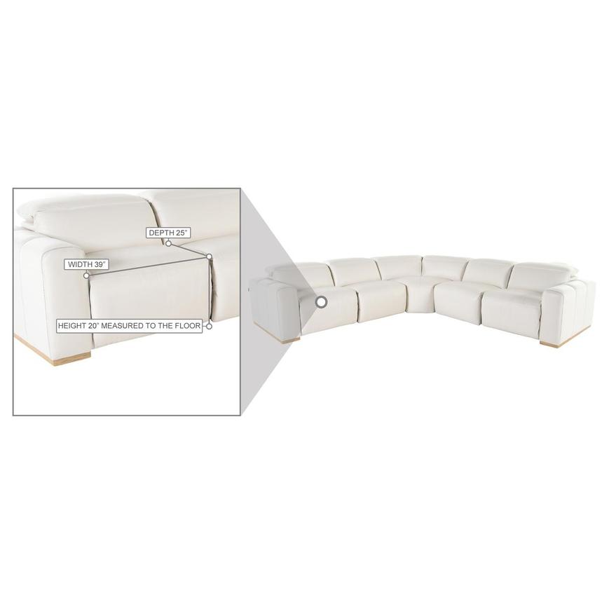 Galak Leather Power Reclining Sectional with 5PCS/2PWR alternate image, 6 of 6 images.