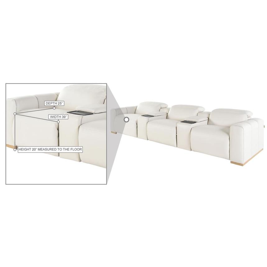 Galak Home Theater Leather Seating with 5PCS/3PWR alternate image, 9 of 9 images.