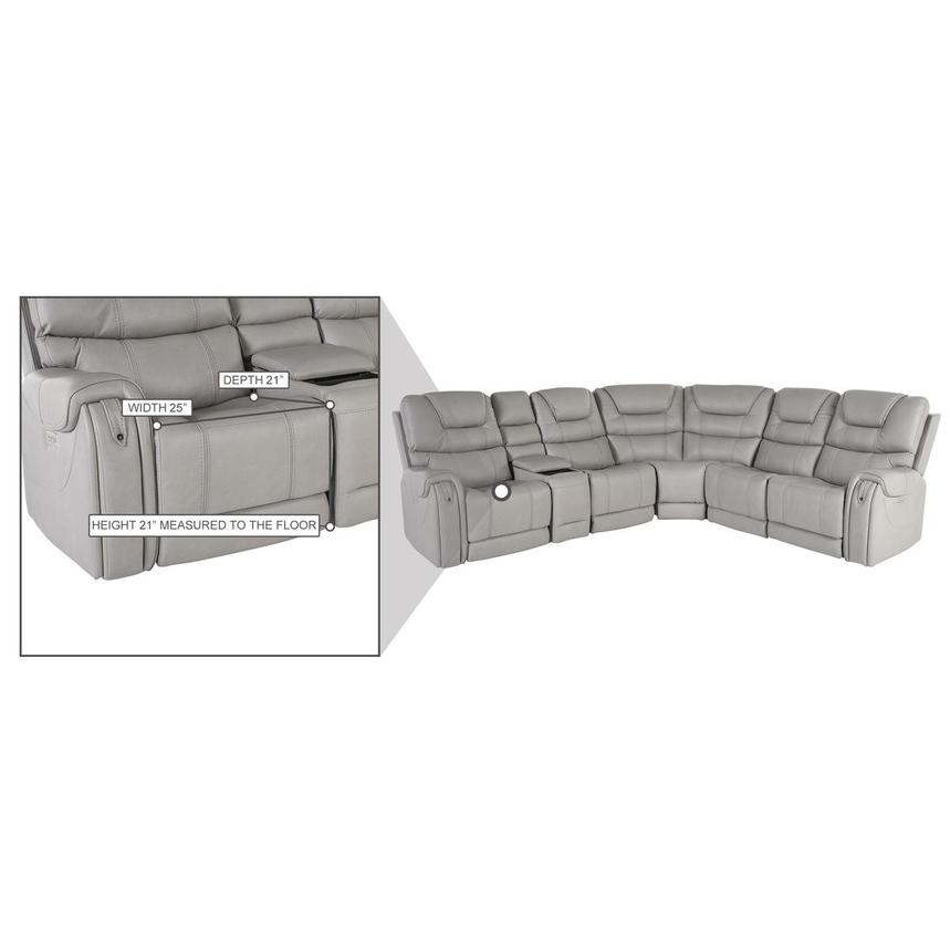 Capriccio Gray Power Reclining Sectional with 6PCS/2PWR  alternate image, 13 of 13 images.