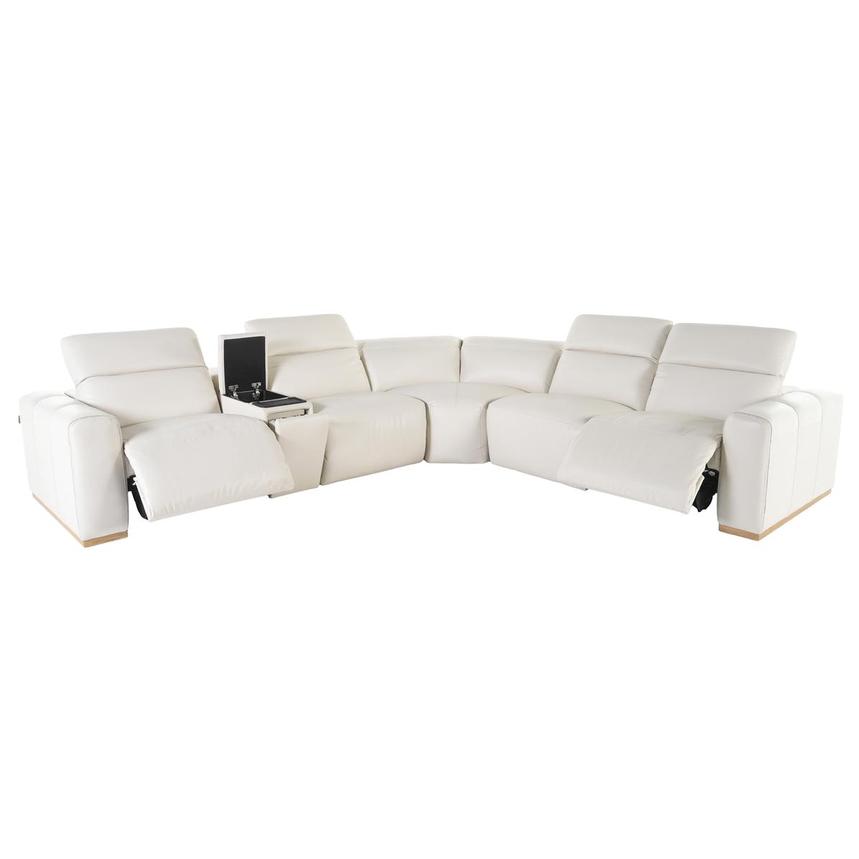 Galak Leather Power Reclining Sectional with 6PCS/2PWR  alternate image, 3 of 10 images.