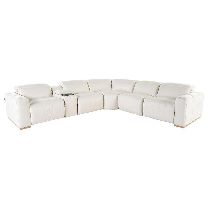 Galak Leather Power Reclining Sectional with 6PCS/3PWR  main image, 1 of 10 images.