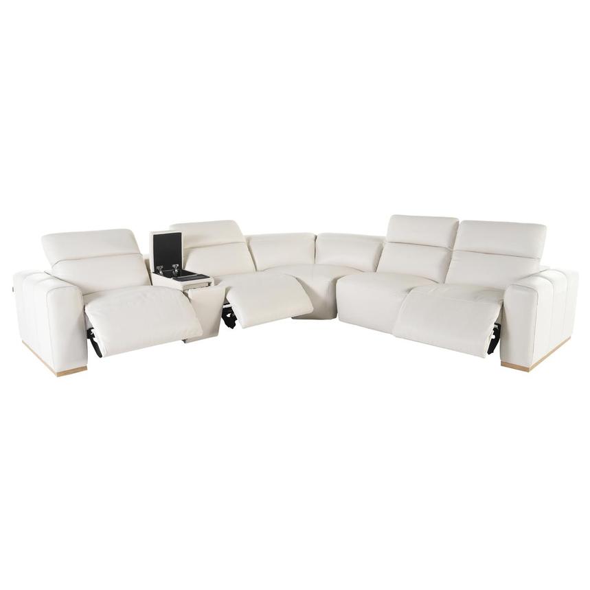 Galak Leather Power Reclining Sectional with 6PCS/3PWR alternate image, 3 of 10 images.