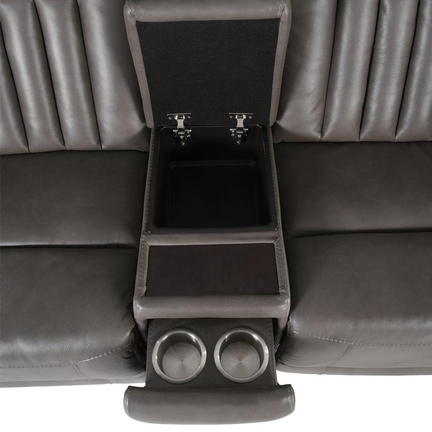 Devin Home Theater Leather Seating with 5PCS/2PWR  alternate image, 5 of 7 images.