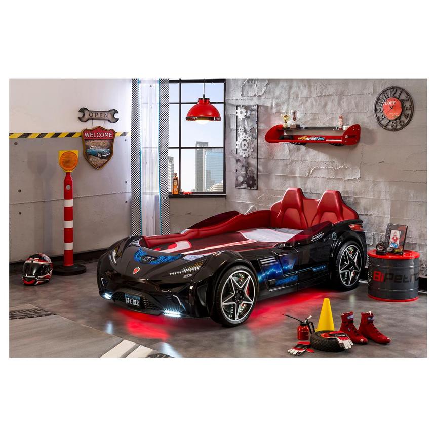 GTS EV Twin-Size Race Car Bed, Remote Control, LED Lights, EV Sound FX