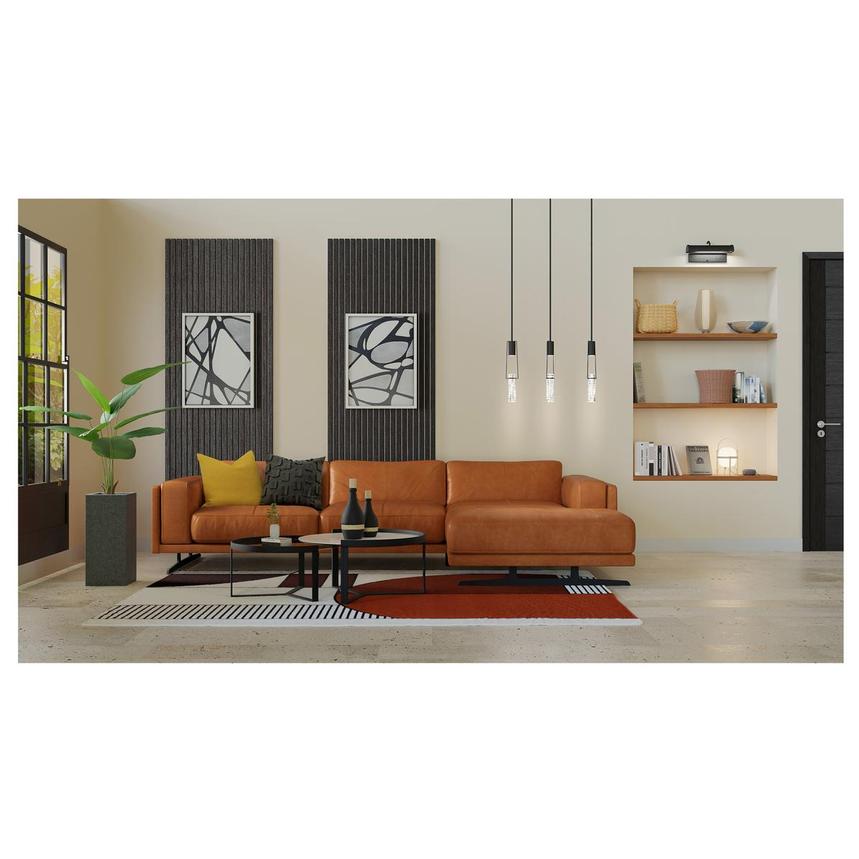 Symphony Leather Sofa w/Right Chaise  alternate image, 2 of 13 images.