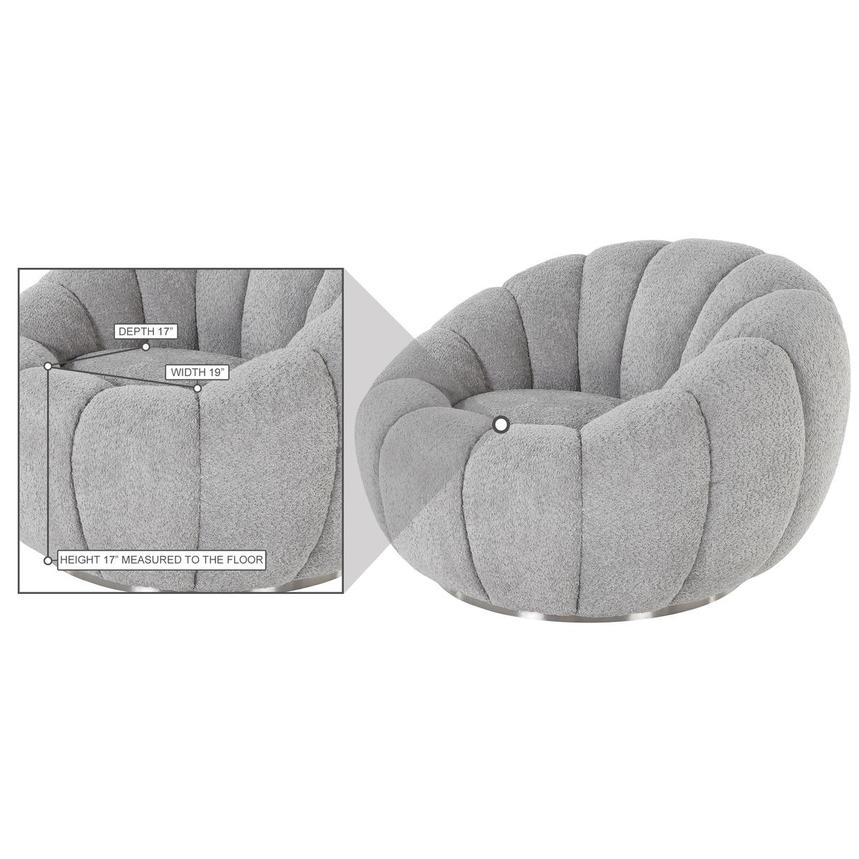 Amalfi Light Gray Accent Chair alternate image, 6 of 6 images.