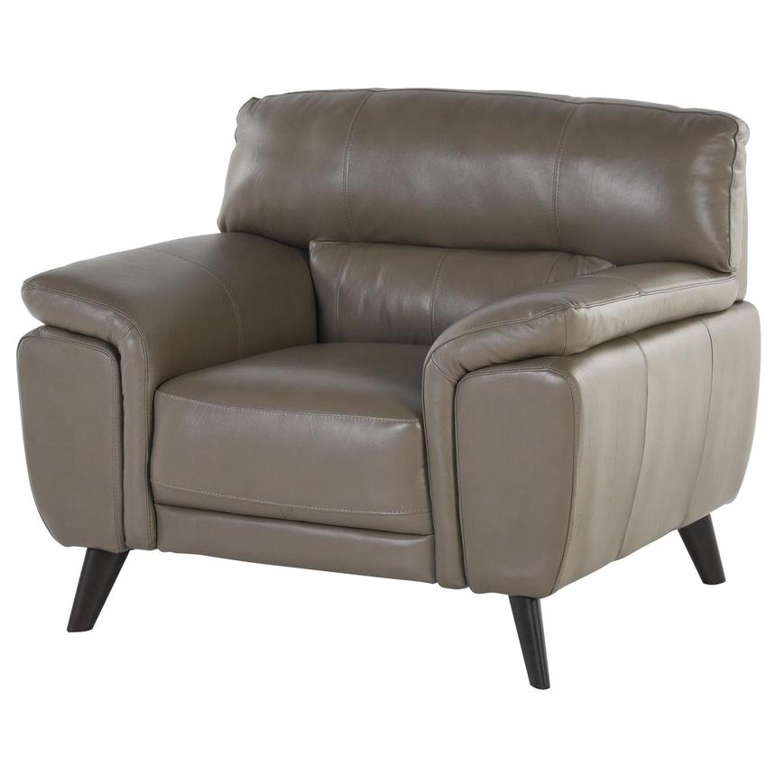 Taupe best sale leather chair