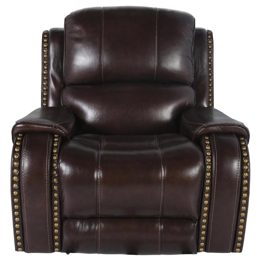 Durham Brown Leather Power Recliner  main image, 1 of 6 images.