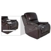 Durham Brown Leather Power Recliner  alternate image, 6 of 6 images.