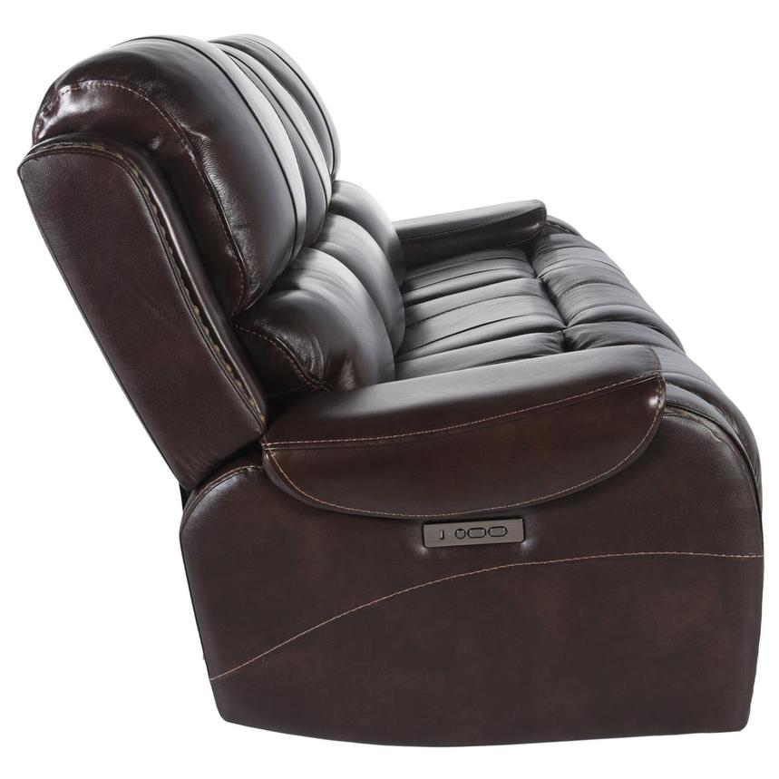 Durham Brown Leather Power Reclining Sofa alternate image, 4 of 6 images.