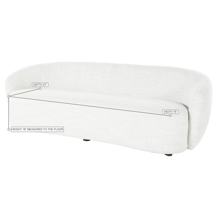 Marcle White Sofa alternate image, 4 of 4 images.