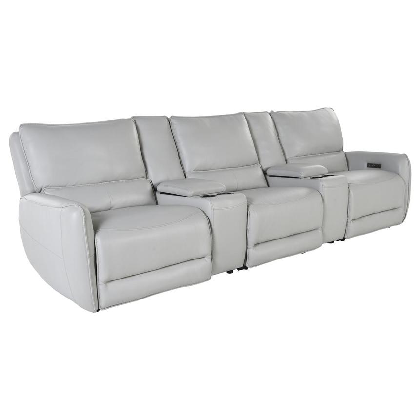 Georgia Home Theater Leather Seating with 5PCS/3PWR alternate image, 2 of 5 images.