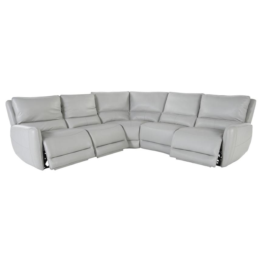 Georgia Leather Power Reclining Sectional with 5PCS/3PWR alternate image, 2 of 4 images.
