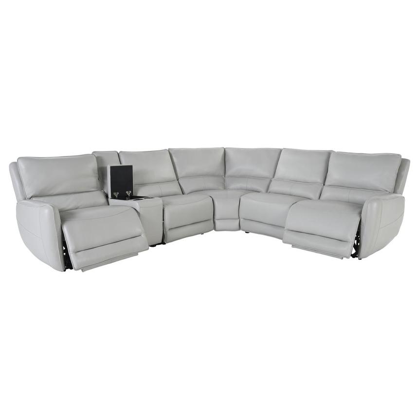 Georgia Leather Power Reclining Sectional with 6PCS/2PWR  alternate image, 2 of 5 images.