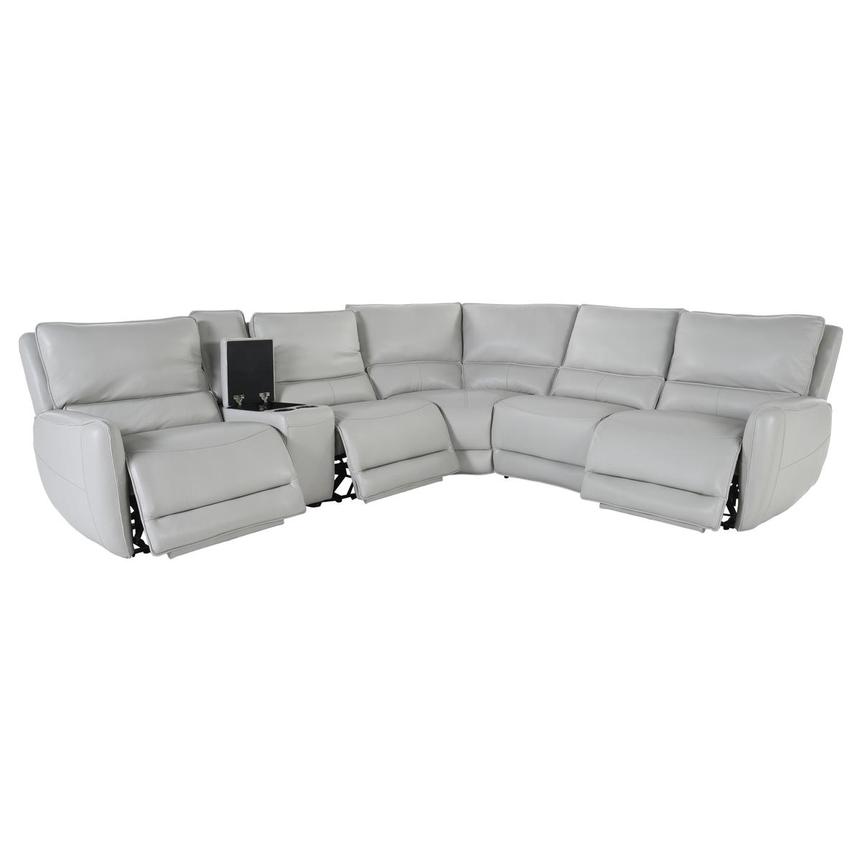 Georgia Leather Power Reclining Sectional with 6PCS/3PWR  alternate image, 2 of 5 images.