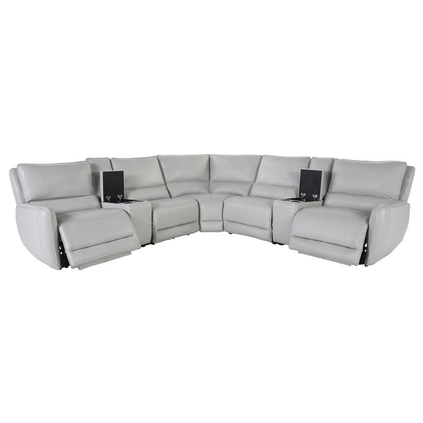 Georgia Leather Power Reclining Sectional with 7PCS/3PWR alternate image, 2 of 6 images.