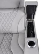 Pummel Gray Leather Power Reclining Sofa  alternate image, 8 of 14 images.