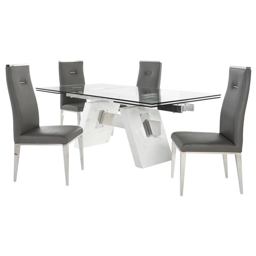 Vandelli Dark Gray 5-Piece Dining Set  main image, 1 of 9 images.